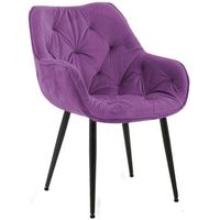 silla tanna en terciopelo lila 62x58x83 cm clp