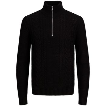 Jack & Jones Jersey 12260826 JJCRAIG KNIT HALF ZIP BLACK para hombre