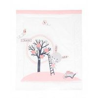 manta acolchada de algodon ranforce 90110cm pink bunny