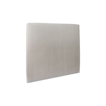 Cabecero Tapizado 140 Cm - Tela De Terciopelo Gris Claro