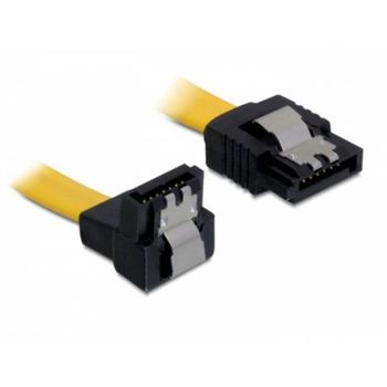 Cable SATA DeLOCK 0,5 m Macho/Macho Amarillo 6 Gb/s