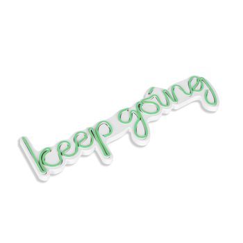 Iluminación Led Decorativa De Plástico Keep Going Verde 53.5x18.5x2 Cm
