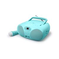 radio cd muse md-203 kb azul con microfono y antena telescopica