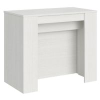 consola extensible 90x48296 cm efecto madera fresno blanco