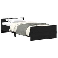 estructura de cama sin colchon roble negro 90x200 cm