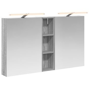 Juego De Muebles De Baño | Armario De Baño Con Estante 3 Piezas 120 X 14,5 X 70 Cm