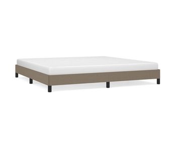 Estructura de cama de tela gris taupe 200x200 cm