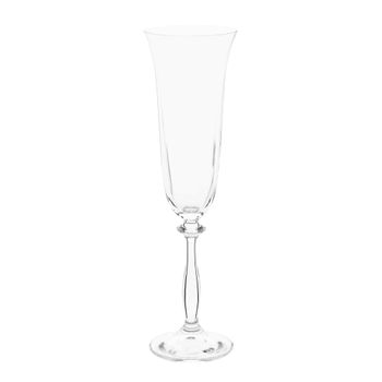 Copa de champán de vidrio transparente