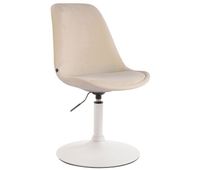 silla comedor maverick en terciopelo crema 57x48x76 cm