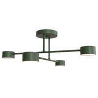 plafon de techo tanfa verde oliva 4 luces