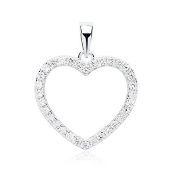 Colgante sparkling circonita corazón plata