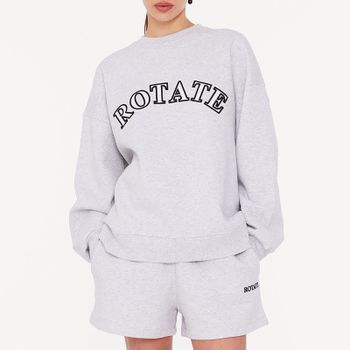 Rotate Sunday Cotton-Jersey Relaxed Sweatshirt - L