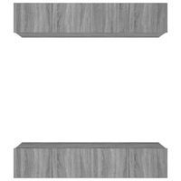 4 uds muebles tv  mueble de salon  armario tv madera contrachapada gris sonoma 80x30x30 cm