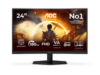 monitor gaming - aoc c24g42fe 236  full-hd 180 hz 4 ms va curvo adaptive sync negrorojo