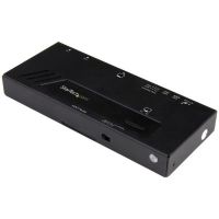 conmutador hdmi startechcom vs221hd4ka 2 puertos 4k