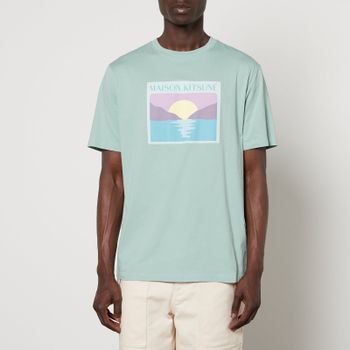 Maison Kitsuné Sunset Postcard Printed Cotton-Jersey T-Shirt - M