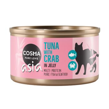 Cosma Asia en gelatina 24 x 85 g - Pack Ahorro - Atún con cangrejo