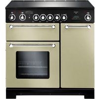 rangemaster kitchener 90 electric ceramic range cooker - cream  chrome cream