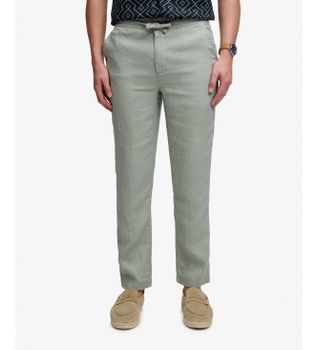 Superdry para hombre. M7011509A Pantalón Merchant Lino verde (L), Casual