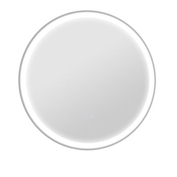 kleankin Espejo redondo luminoso LED de baño 70 cm mural con iluminación 3 colores interruptor táctil 23W Blanco plata   Aosom España