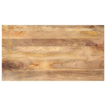 Tablero De Mesa Rectangular Madera Maciza Mango 100x60x2,5 Cm Vidaxl