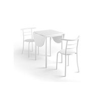 conjunto mesa extensible y 2 sillas para cocina moderna