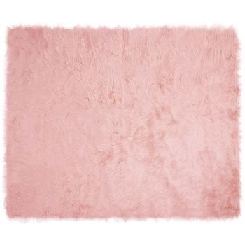 Alfombra De De Oveja Sintética Tafalla Rosa 200 X 280 Cm Vidaxl