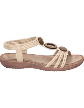 Sandalias Planas Para Mujer Amarpies Abz26676 Beige 37