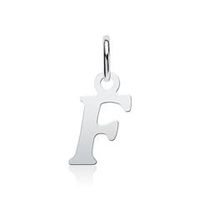 colgante letra f de plata 925