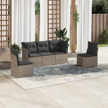 Conjunto De Sofás Para Exteriores (incluye Cojines, Aspecto Gris)