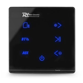 Amplificador Empotrable Power Dynamics PL-A100B 40W RMS BT 5.0 USB Pantalla Táctil Mando