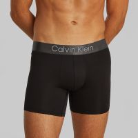 calvin klein 3-pack brushed cotton-blend jersey boxer briefs - s