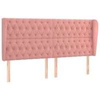 cabecero con orejas de terciopelo rosa 203x23x118128 cm vidaxl