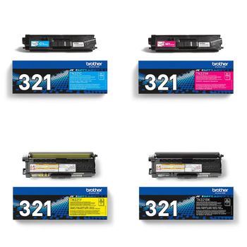 Original Multipack Brother HL-L8350CDWT Printer Toner Cartridges (4 Pack) -TN321BK