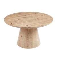 mesa baja redonda coleccion tignes  decoracion efecto pino  d80 x h47 cm