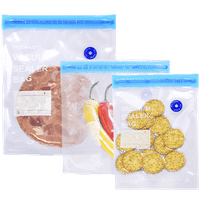 aigostar - 30 bolsas de vacio reutilizables sin bpa 10 de cada tamano apto para congelador microondas y estufa al vacio valvula para bomba selladora y cierre zipper