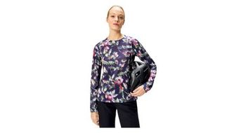 Camiseta de manga larga endura floral de mujer edicion limitada morado