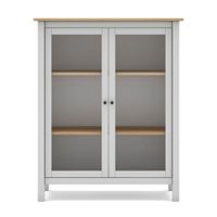 vitrina 2 puertas - l90 x a110 cm - blanco