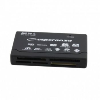 Lector de tarjetas Esperanza EA119 USB 2.0 Negro Multiformato Plug and Play