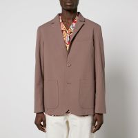 wax london fintry cotton-blend seersucker blazer - eu 44xl