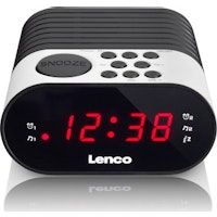 lenco cr-07 reloj negro color blanco radio