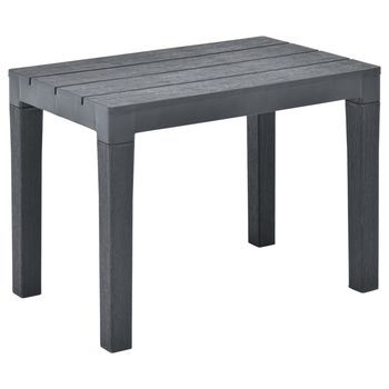 2 Uds Bancos De Jardín | Banco De Exterior | Silla De Jardín Plástico Gris Antracita