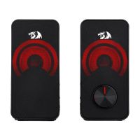 altavoces redragon stentor 20 usb y jack 6 w con iluminacion roja