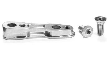 Adaptador de titanio para pinza de freno trasera shimano flat mount 160 mm absoluteblack gris