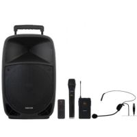 altavoces fonestar malibu-312 portatiles bluetooth 250w 2 microfonos karaoke bateria trolley