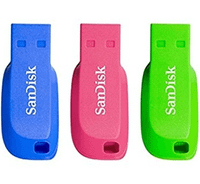 memoria 16gb sandisk cruzer blade pack 3 unidades