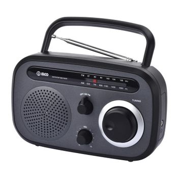 Radio Portátil Elco PD-987 Analógica AM/FM Negro