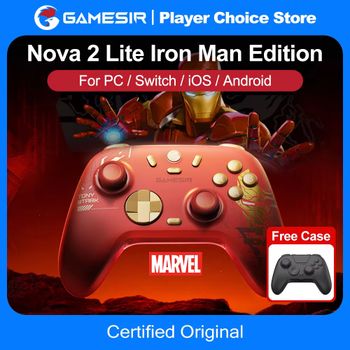 GameSir Nova 2 Lite Edición Iron Man, Control Inalámbrico para PC, Compatible con Windows, iOS, Android, Steam, Switch 2 y 1