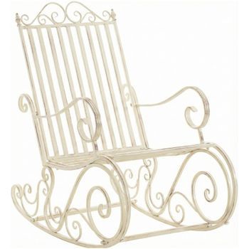 Mecedora Smilla Metal Crema Antiguo 90x56x94 Cm Clp