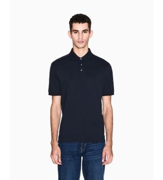 A|X Armani Exchange para hombre. XM001290AF10366UB101 Polo Piqué marino (XS), Casual, Algodón, Manga corta